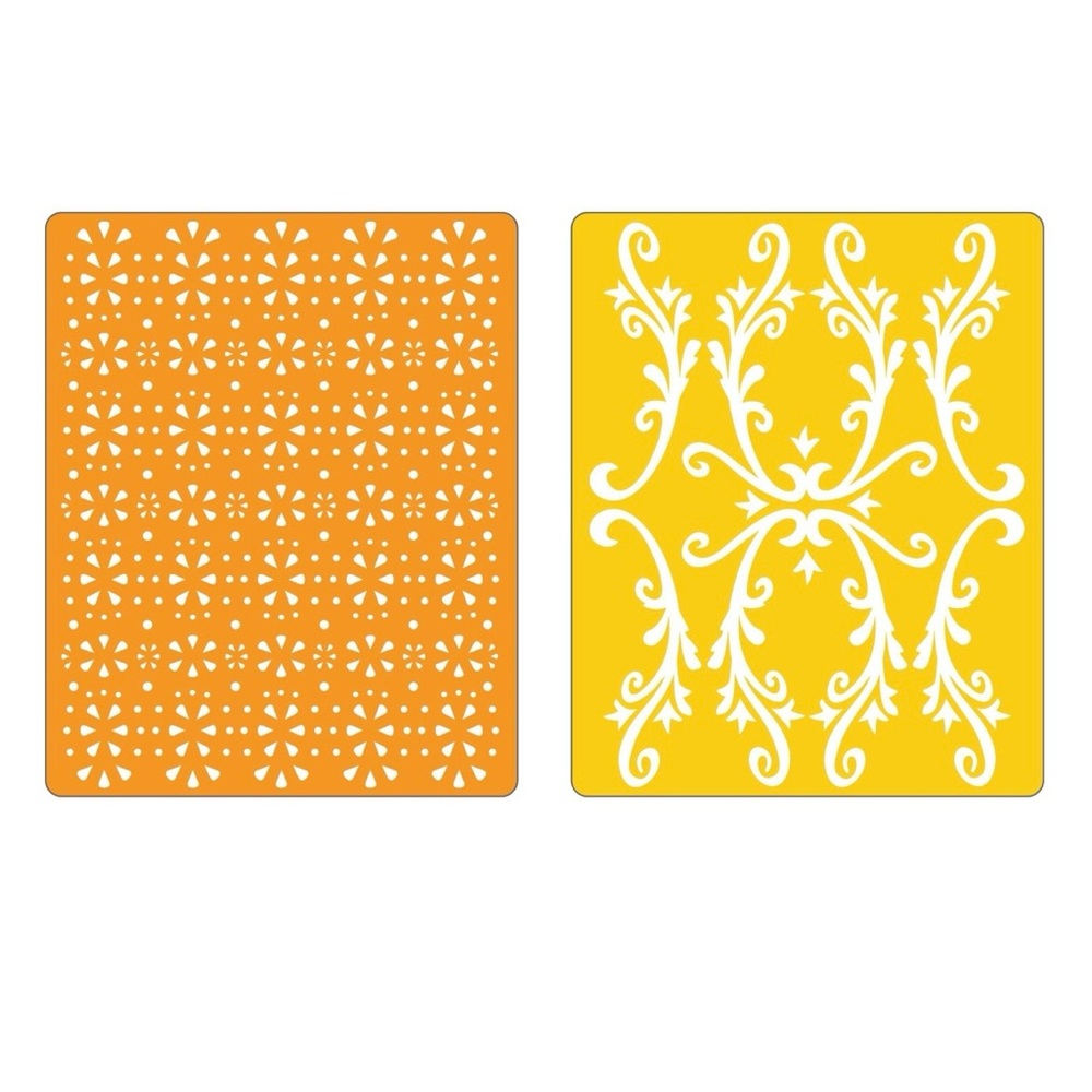 Sizzix Textured Impressions Embossing Folders 2PK - Country Cottage Set